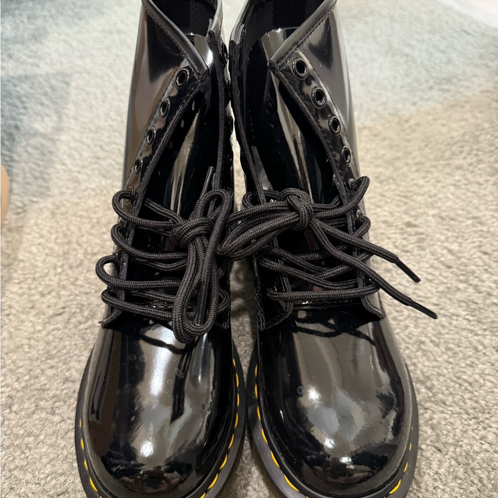 Dr. Martens Shiny Black Lace-Up Boots